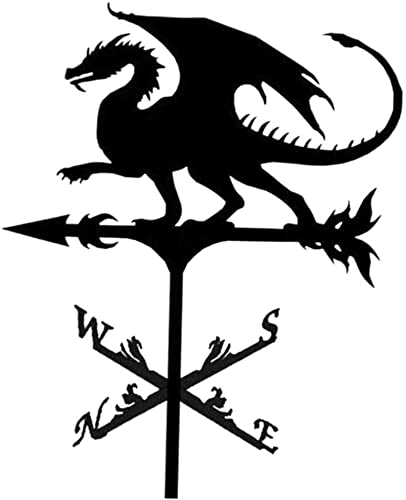 Rknhxaj Iron Weather Vane Dragon Metal Iron Wind Vane Retro Weather Vane Garden Patio Ornament Decoration Weather Vane Suitable For Outdoor, Patio, Garden, Roof Decoration #TOP14