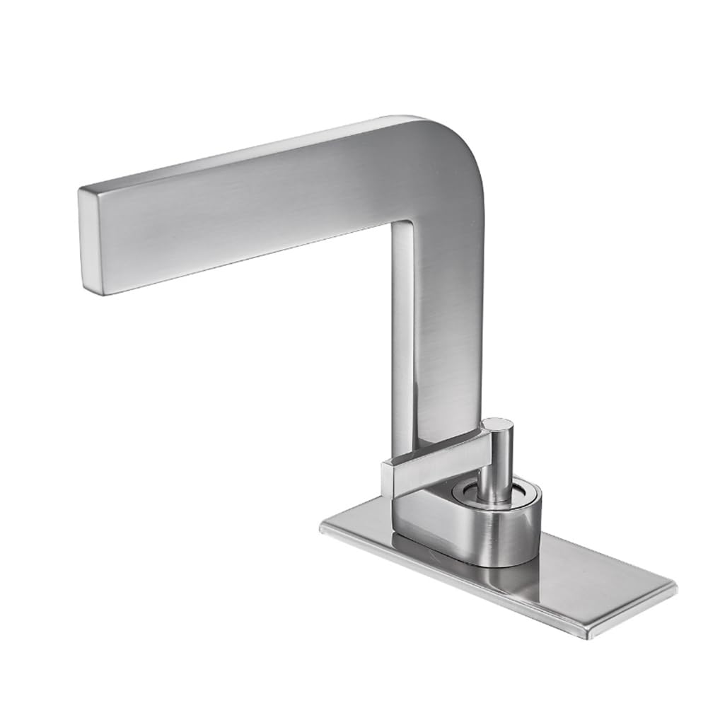 Robinet de lavabo à levier unique avec jet cascade fluide et précis