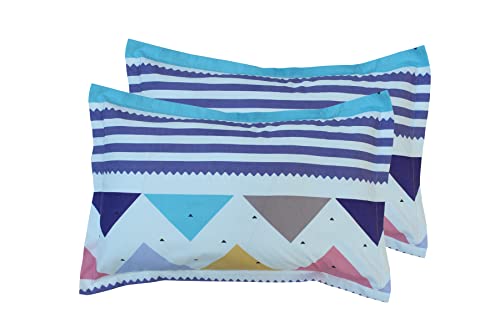 Image of RRB TEXTILE Abstract Design King Size Set of 4 Glace Cotton Pillow Covers /Pillow Case-20 x 30 Inches, 50 cm x 75 cm