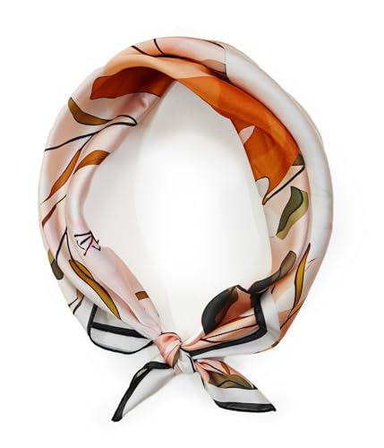 Image of Satin Silk Small Square Scarf for Women, Printed Soft and Comfy Neck Head Tie Scarf Bandana