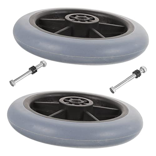 KOMBIUDA 2Pcs Front Wheelchair Wheels Flexible Caster Wheels for Wheelchair Replacement Convenient Accessories for Mobility Scooters and Walkers