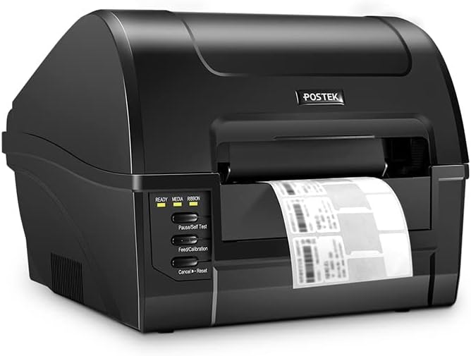 tecmac Postek C168/300s Desktop Label Printer with Heat, 300dpi, 4ips Print Speed