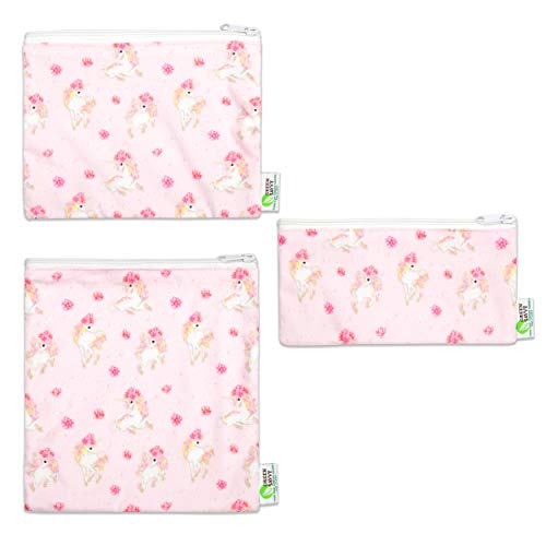 Green Savvy Reusable Snack Bags For Kids & Adults, Durable, Non-toxic, BPA Free