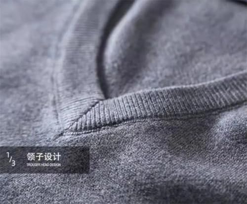 Dcvmvmn Men Solid Warm Sweater Vest Spring Autumn Business Casual V-Neck Slim Bottoming Knitted Sleeveless Tops3