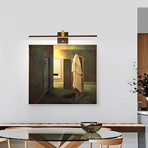 Image of MantoLite LED Dimmable Bathroom Mirror Vanity Light Fixture 24inch 14W Cabinet Picture Wall Lights, Indoor Lightings Wall Sconce with Adjustable Arm Bedside Reading Lamp, Plug in Display Lamps Black