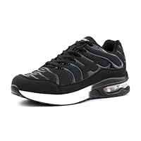 Hitmars Basket Femme Chaussures de Course Respirant Chaussures de Sport Sneaker Légères Air Chaussures de Running Athlétique Fitness Jogging Outdoor Gym Noir Blanc EU 42