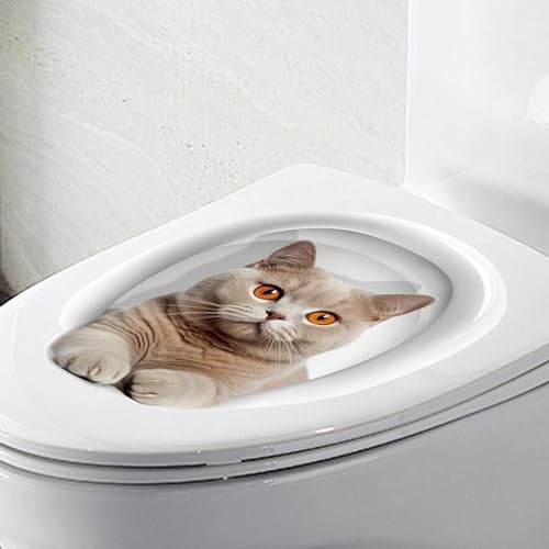 Vinilo de gato para tapa de inodoro impermeable y lavable predolo estilo b 8