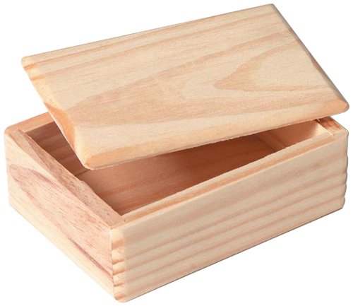 Darice 9149-16 Wood Box with Lid, 3-1/2-Inch, 3.5