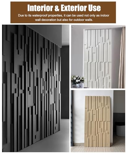 Paneles de pared 3D estriados cubre muros con relieve comedor 6