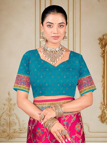 Image of Glory Sarees Women's Luxurious Dola Pure Silk Original Saree Position Print Work Madhubani Inspired Motifs Banarasi Kanjivaram Style Saree With Blouse Piece (Elegant101 Parent)