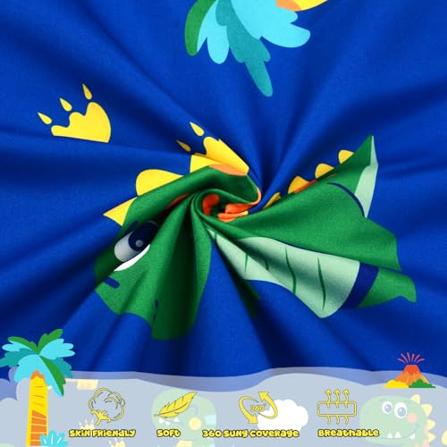 Image of Cloele Dinosaur Fitted Crib Sheet,Blue Baby Sheet, 52x28in | Soft Cozy, Standard Crib and Toddler Mattresses,Blue Nursery Bed Toddler Sheet, For Boys Girls