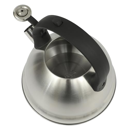 image for Mr. Coffee Armidale 2.5QT Whistling Tea Kettle, Large Brushed Stainles