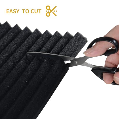Paneles de aislamiento de espuma para aire acondicionado de ventana kit de sellado térmico negro 6
