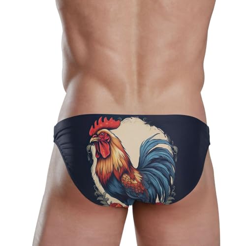 Men Swimming Bikini Swimsuit Swimwear Quick Dry Print Briefs3