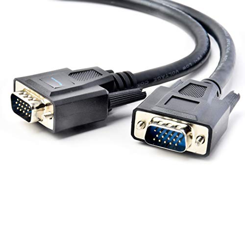 Image of BlueRigger SVGA /VGA Cable Male to Male Computer Monitor Cables Shielded Copper VGA Video Cable - Connects HDTV's & Graphics Cards Series ((15 Feet / 4.5 Meters))