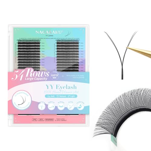 Faux cils volume russe NAGARAKU 4D Y Lash tissés main en courbure D 0.07 mm