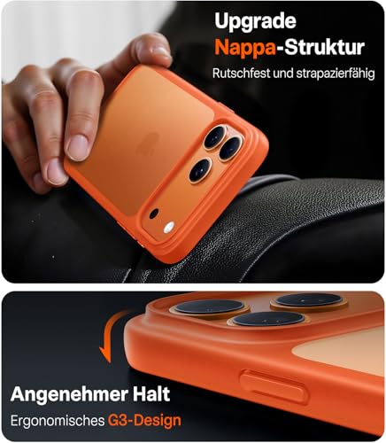 Image of TORRAS Shockproof Case for iPhone 17 Pro, 12FT Drop Protection, Orange