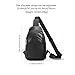 Glorixen Genuine Leather Luxury Crossbody Sling Bag for Men Fashion Shoulder Bag Casual Travel Daypack (Black)