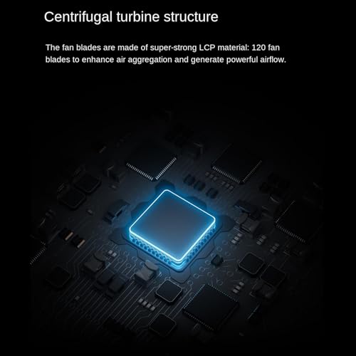 Ventilador de cuello portátil recargable de 5,8 cm con flujo ajustable 6