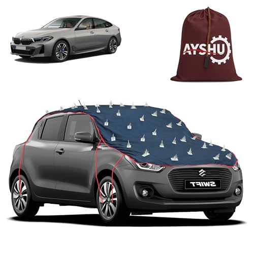 Image of AYSHU Water-Resistant Spike Car Cover for BMW 6GT - Protects from Dogs, Monkeys, Dust, Sunlight & UV - Full Roof Universal Fit