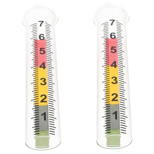 FUNOMOCYA Accurate Rain Gauge with Glass Tube 2pcs Garden Rain Measurement Tool Decorative Freeze Proof Rainy Measure Gauge