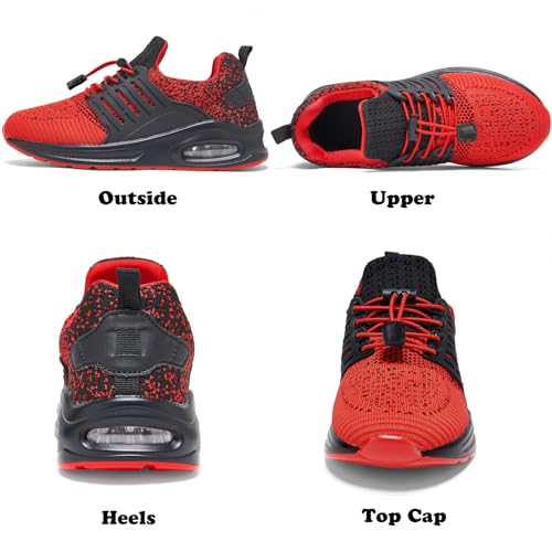 Ugmikdo Boys Running Tennis Shoes Kids Gym Lightweight Breathable Slip-On Athletic Sneakers2