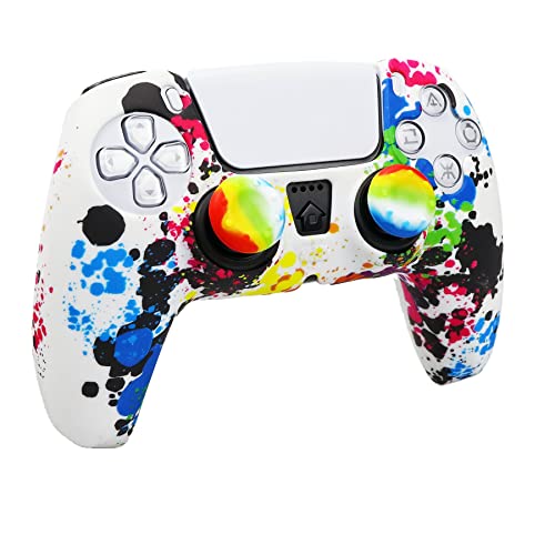 Image of Silicone Skin for PS5, Anti-Slip Shell Cover Case with 10 Joystick Grips for PlayStation 5 Controller (#17)