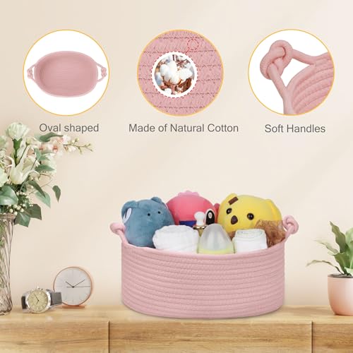 Image of Small Empty Gift Basket with Bag & Ribbons, Dusty Pink