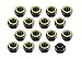 Kluhsman Racing Products KRC-8211 0.62-11 in. Aluminum Reflective Yellow Lug Nut - Pack of 20