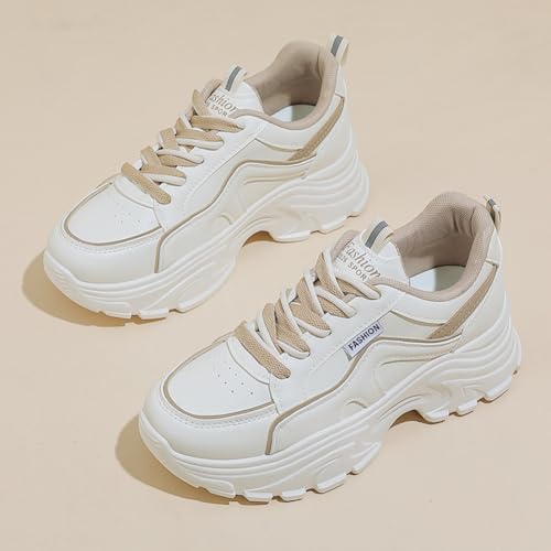 NCNDB Women's Fashion Super Chunky Sport Sneakers Lace Ups Trainers Running Shoes for Girls4