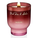 M&SENSE アロマキャンドル 木芯 大型 焚き火の音がするキャンドル 470g 95時間 パチパチ音 大蜡烛 ロウソク アロマ 癒しグッズ プレゼント 女性 人気 リラックス ギフト ホワイトデー バレンタイン 母の日