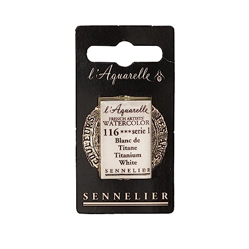 Sennelier Watercolour Whole Pan S1 - Titanium White (116)