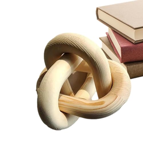 Wooden Chain Link Decor - Neutral Home Decor with 3 Links,Farmhouse Home Decorations for Living Room Knot Decor Chain Link Decor