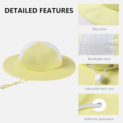 Image of BASSDASH Kids UPF 50+ Wide Brim Sun Hat for Summer Beach Outdoor