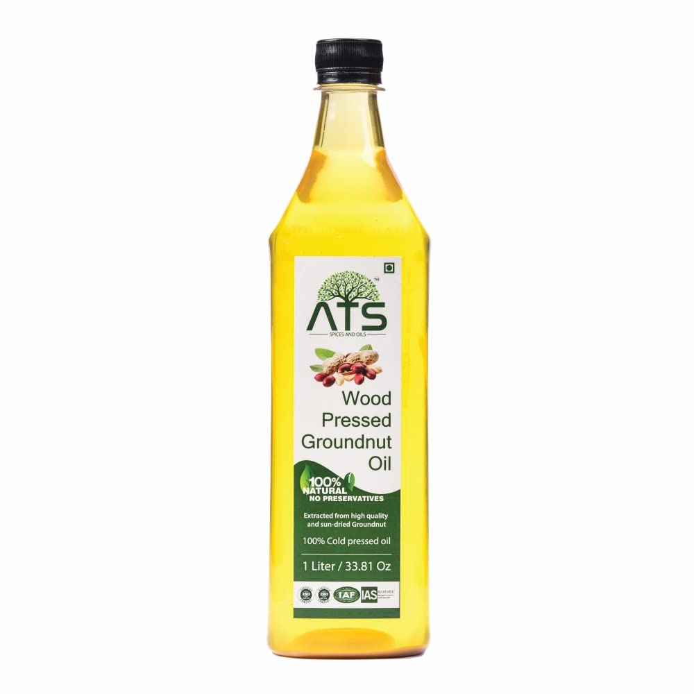 ATS 100% Wood Pressed Groundnut Peanuts Oil 1 Litre | Pet Bottle | Kacchi Ghani/Mara Chekku | Peanut Oil | Natural | Chemical-Free | Wood Pressed Groundnut Oil for Cooking (B0BHNV9WZG) Amazon Price History, Amazon Price Tracker