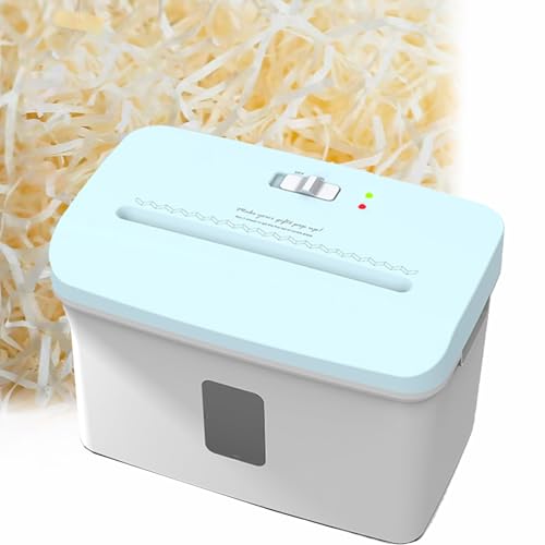Destructora de Papel automática - Cortadora de Papel Arrugado de 8,5 l con Ventana Visible para Manualidades, cumpleaños, Bodas y Festivales - Ideal para Decorar cestas y Cajas