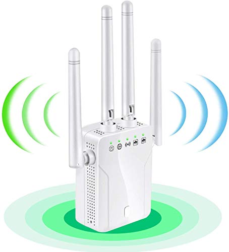 WiFi Range Extender and Super Booster, Suitable for House Repeater 1200Mbps (2500 FT) WiFi 2.4 and 5GHz Dual-Band WPS Wireless Signal has Strong penetrating Power and Wide Signal Range