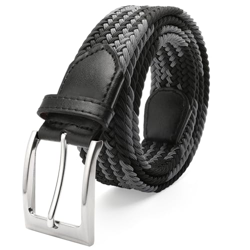 FAIRWIN Men's Golf Belt, 1 3/8" Stretch Braided Elastic Woven Belt
