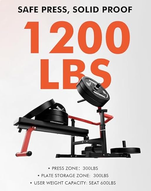 GMWD Chest Press Machine, 1050LBS Bench Press Machine with Independent Converging Arms, Adjustable Flat Incline Bench for Chest, AB Workouts, Shoulder Home Gym Equipment, V1