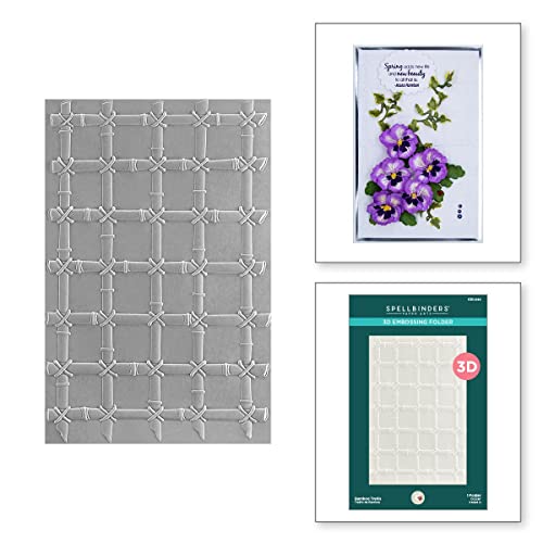 Spellbinders Bamboo Trellis 3D Embossing Folder from The Painter’s Garden Collection by Susan Tierney-Cockburn, Metal, ONE - Image 3
