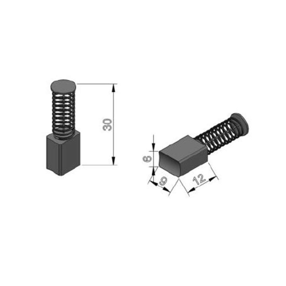 Spazzole di carbone per motori elettrici, 14 x 9 x 6 mm, ricambio di riparazione, 10 pezzi
