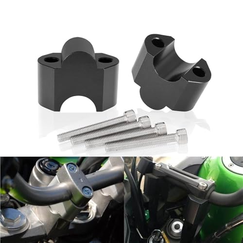 Abrazaderas de manillar de moto de aluminio mecanizado elevadores 30mm KLE650 2