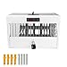 16 Device Charging Cart - Portable Table Top Charging and Storage Cabinet for iPads, Tablets, Chromebooks and Laptop Computers with Lock, Surge Protection for Classroom or Office