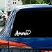 Amma Car Decal with Heart Accent - Smooth and Friendly Script for Warm Expression - Lovely and Thoughtful Look for Everyday Display - Easy-to-Apply Durable Vinyl