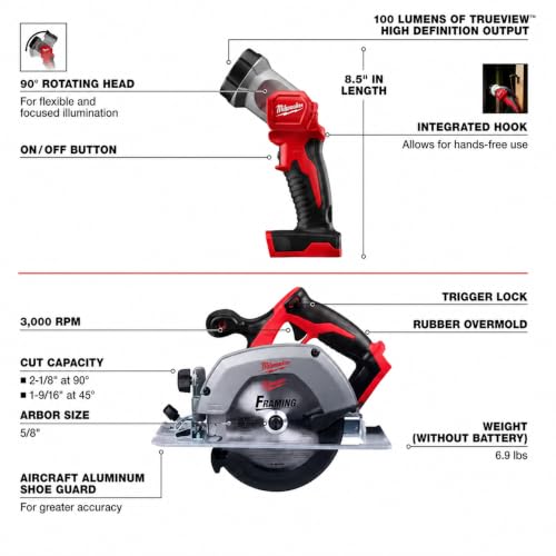 Image of Milwaukee M18 Cordless LITHIUM-ION 6-Tool Combo Kit (2696-26)