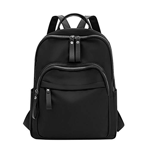 Mochila de mujer en tela Oxford impermeable y moderna color negro