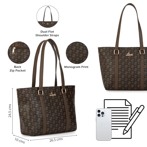 Image of Lavie Women's Mono LL Veronica Tote Bag for Women | Tote Handbag for Work | Ladies purse | Stylish Shoulder Bag | Gift for Women
