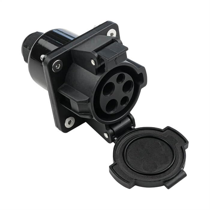 JecoEV Type 1 SAE J1772 AC Vehicle Inlet, Car-Side Receptacle EV Charging Inlet Port, Female Socket for American Standard Electric Vehicles, 50Amp Without Cable