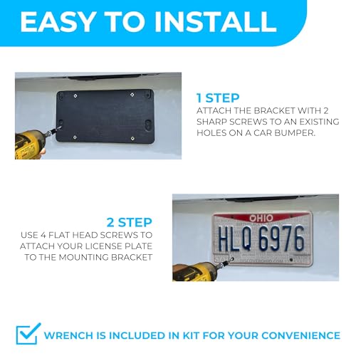 image for TN TrunkNets Inc Rear License Plate Bracket Tag Holder Mount for Merce