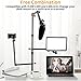 jusmo Camera Desk Mount Table Stand with 2 Auxiliary Holding Arm and Ball Head, 16.1